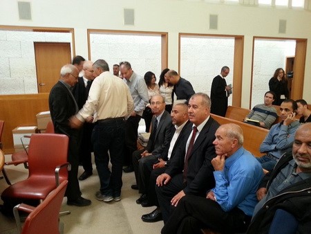 Hadash MKs in the Supreme Court hearing on Wednesday (Photo: Al Ittihad)