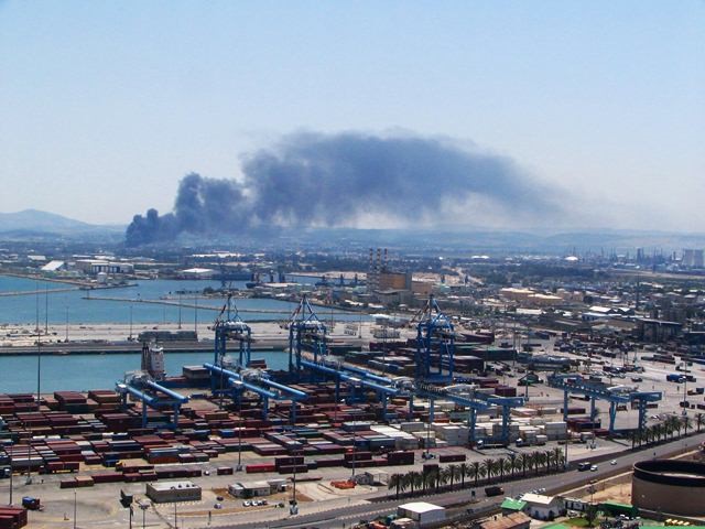 Air pollution in Haifa Bay (Photo: Ministry of Environmental Protection)
