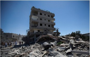 Buildings destroyed during Israel's "Operation Protective Edge" in the Gaza Strip, summer 2014. Israeli airstrikes destroyed everything from family homes to fishermen's boats; water systems to health centers.