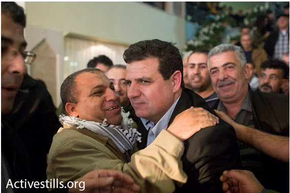 MK Ayman Odeh during a Hadash meeting in the Galilee