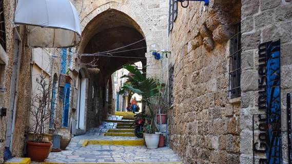 An alleyway in Jaffa's [Palestinian] old city