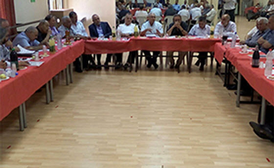Emergency meeting of the Heads of the Local Arab Councils in Sahknin, August 26, 2015