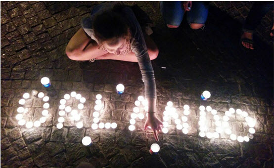 Vigil in Jerusalem on Sunday night in solidarity with Orlando massacre victims
