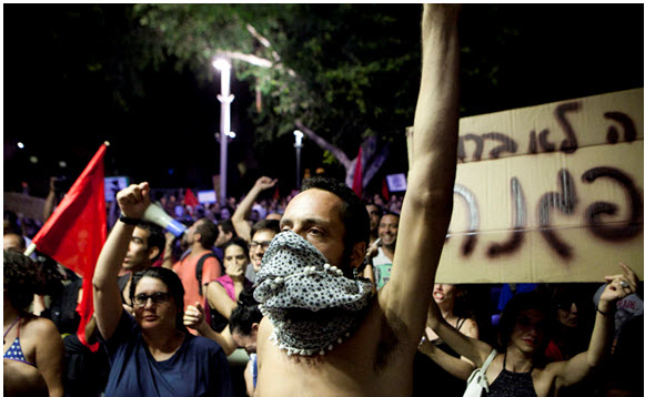 A protest in Tel-Aviv for housing rights, July 2011
