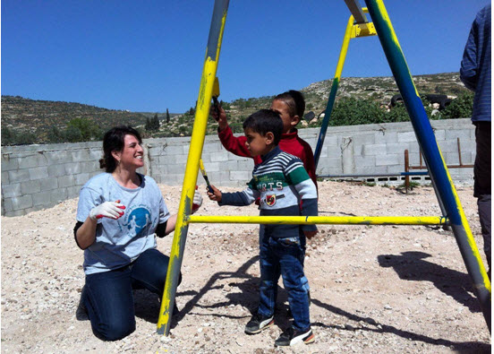 A playground built by Combatants for Peace in a Arab-Bedouin community in the occupied Jordan Valley
