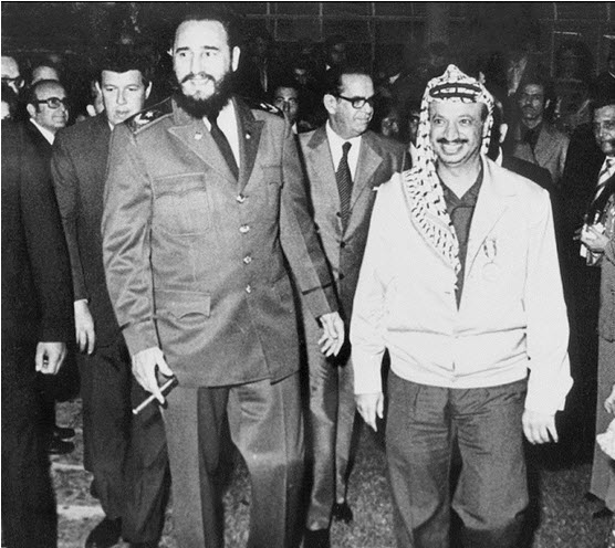  Fidel Castro with Palestinian leader Yasser Arafat