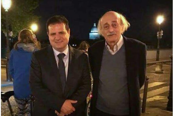 MK Ayman Odeh with Walid Jumblatt in Paris, last Saturday, April 1