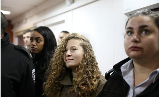 Palestinian activist Ahed Tamimi at the Ofer Military Court