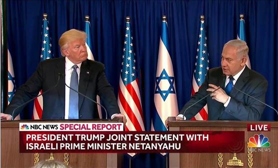 US President Donald Trump with Israeli PM Benjamin Netanyahu