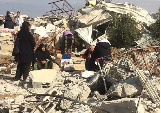 House demolition at Umm al-Hiran, January 2017