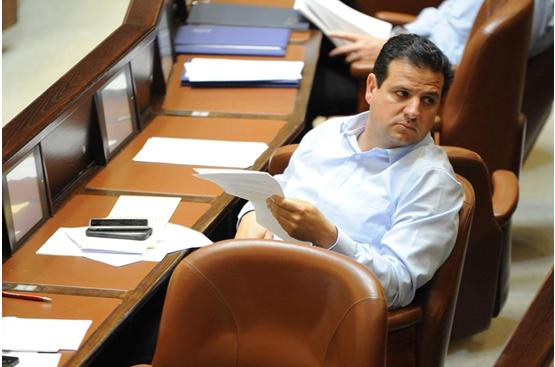MK Odeh during a plenum debate in the Knesset