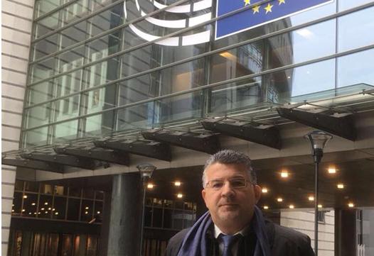 MK Yousef Jabareen during a visit to the European Parliament, March 2018