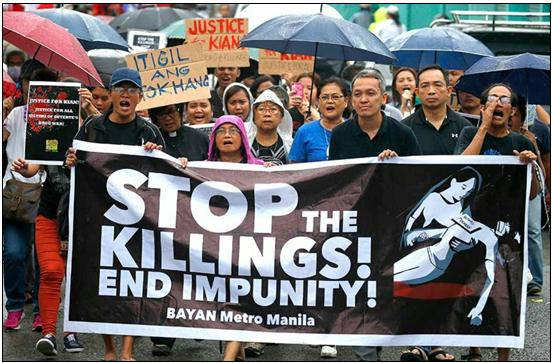 A human rights demonstration in Manila, capital of the Philippines