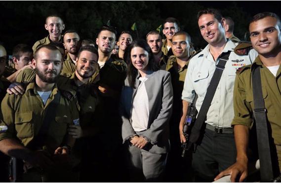 Justice Minister Ayelet Shaked with officers and soldiers of the Golani Brigade: “They that sow the wind, shall reap the whirlwind."