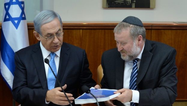 Prime Minister Benjamin Netanyahu and Attorney General Avichai Mandelblit