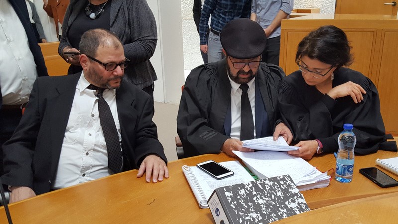 Dr. Ofer Cassif (left), Adalah General Director Atty. Hassan Jabareen (center) and Adalah Deputy General Director Atty. Sawsan Zaher at the session of the Supreme Court in Jerusalem on March 13, 2019 during which they appealed the disqualifications ruled by the Knesset's Central Elections Committee the week before.