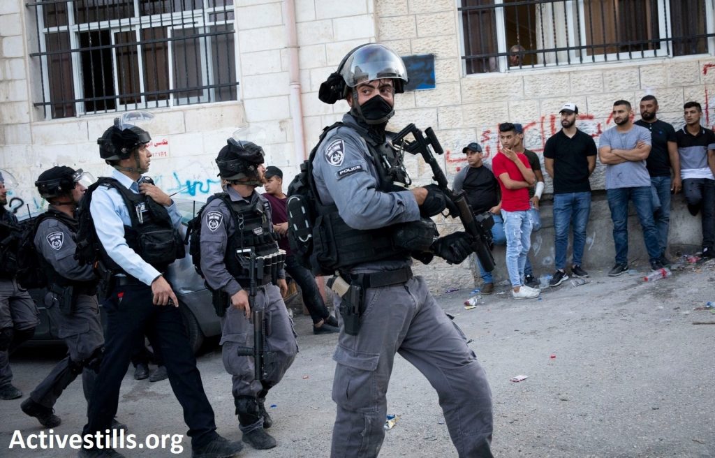 Israeli police forces in occupied East Jerusalem, July 2019