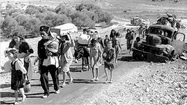 Palestinians uprooted from their homes during the Nakba
