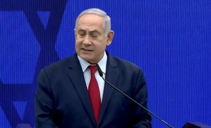 PM Benjamin Netanyahu during the last election campaign
