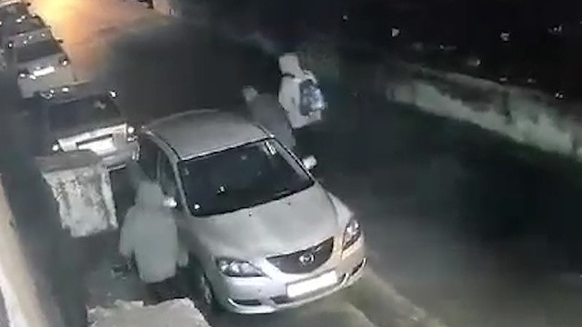 Far-right assailants as recorded by a security camera in Shu'afat, Monday December 9