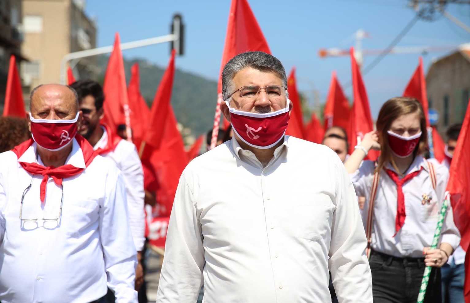 MK Youssef Jabareen (Hadash – Joint List) during the May Day rally held on Friday, May 1, in Haifa