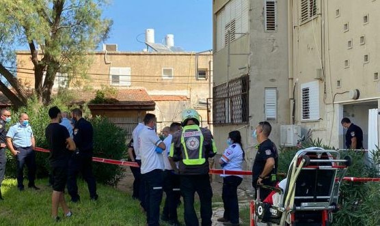 The scene of the crime in Kiryat Haim, north of Haifa, October 19, 2020