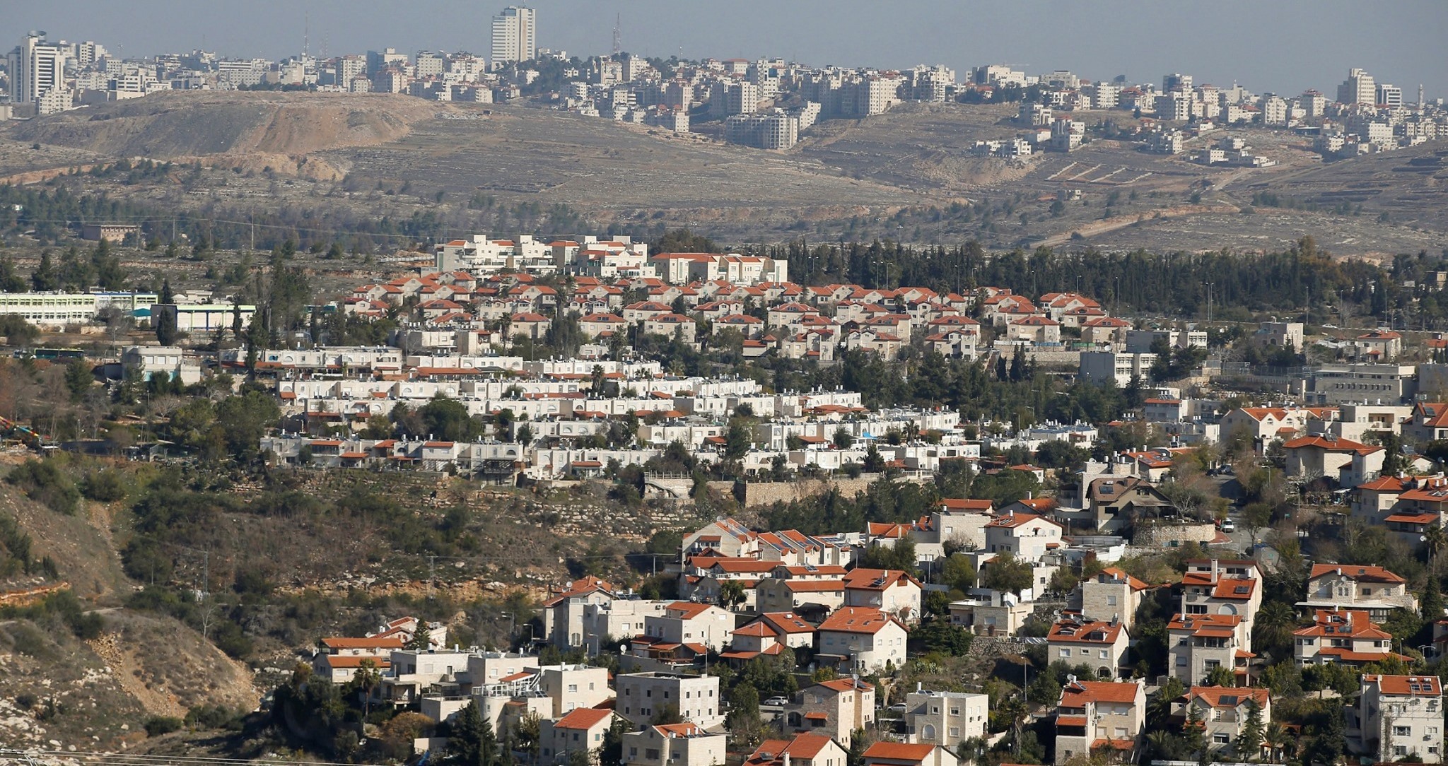 An illegal Israeli settlement near Jerusalem