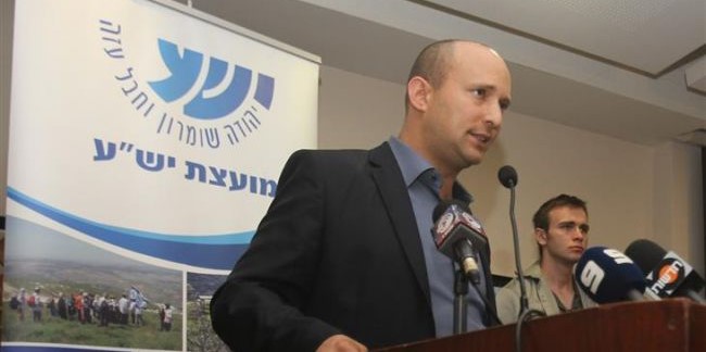 Naftali Bennett during his tenure as Chairman of the Yesha (Judea, Samaria and Gaza) Council