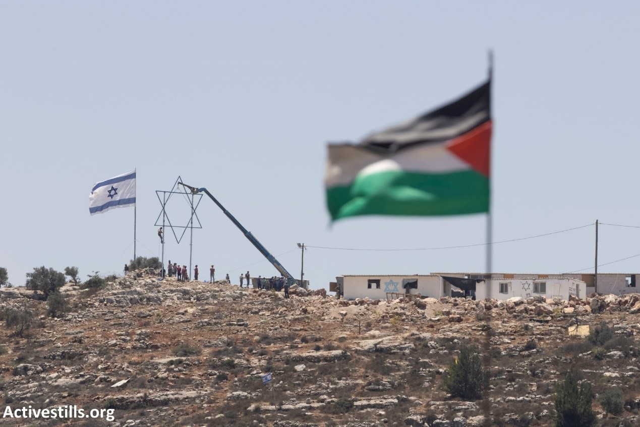 The about to be evacuated Israeli settler outpost of Evyatar erected on Palestinian lands adjacent to the village of Beita, July 3, 2021