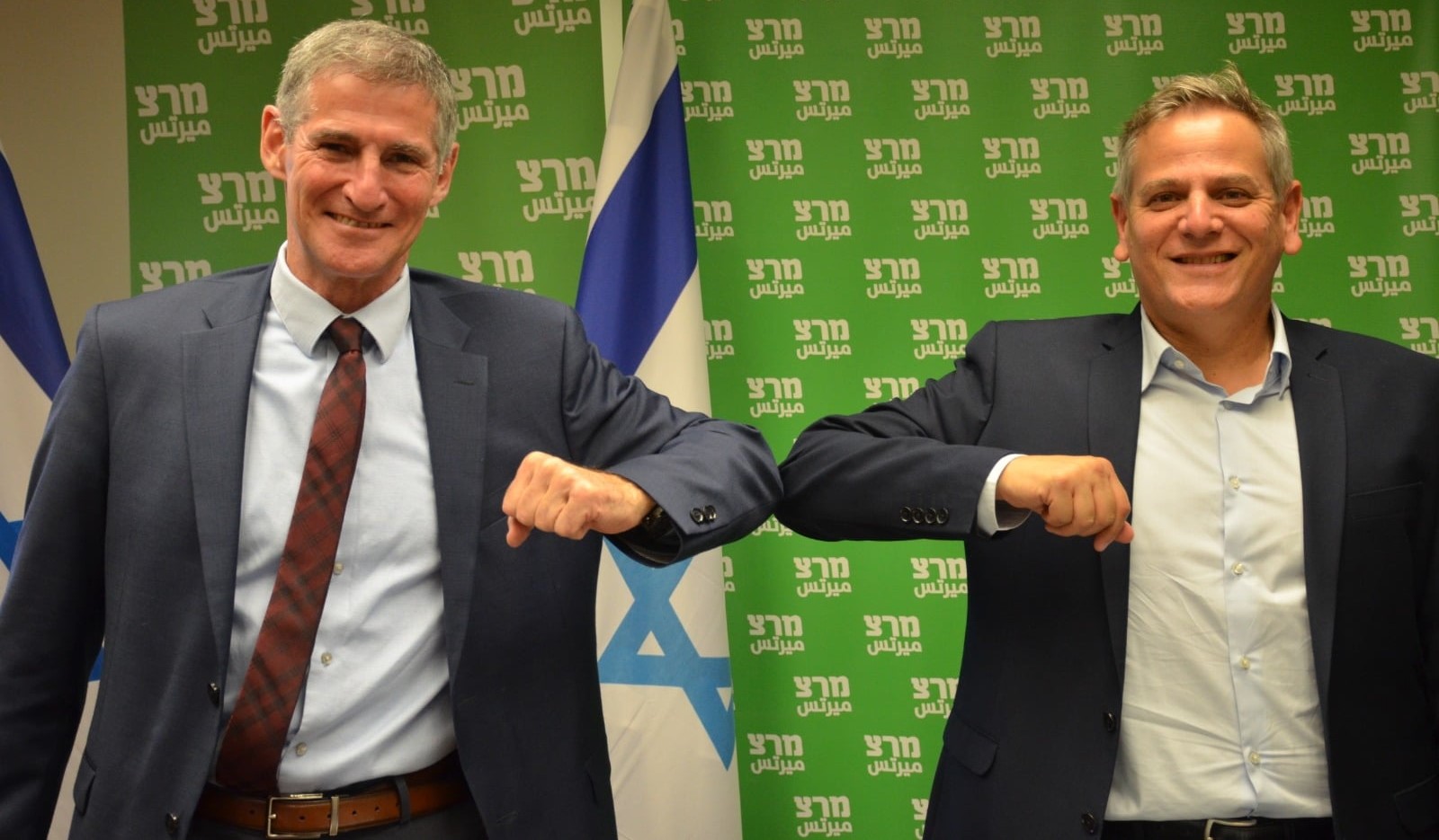 Meretz deputy minister and former lawmaker Yair Golan (left) with the chair of Meretz and Minister of Health Nitzan Horowitz