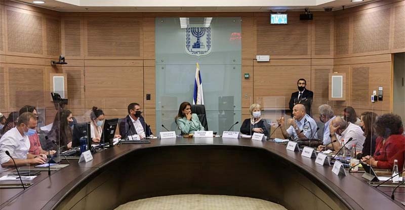 The Knesset Public Security Committee receives a briefing about the plans for confronting violence in Arab society, Sept. 13, 2021.