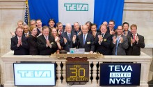Teva's senior staff at the New York Stock Exchange (Photo: NYSE)