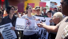 Demonstration against racism in Shapira quarter in south Tel-Aviv, April 2012 (Photo: Activestills)