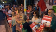 A demonstration in front of the Haifa's Bnei Zion Hospital (Photo: Communist Party of Israel)