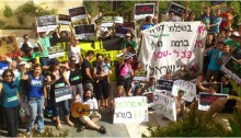 A demonstration in Jerusalem, last November, against oil drilling in the Golan Heights.