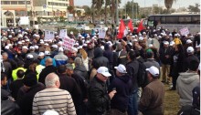 ICL workers demonstrate in Arad last February.