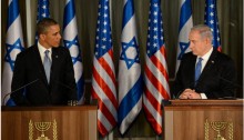 Prime Minister Benjamin Netanyahu and US President Barack Obama holding a joint press conference at the Prime Minister’s residence in Jerusalem. March 20, 2013