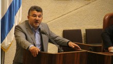 Hadash MK Yousef Jabareen addresses the Knesset.