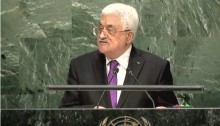 President Mahmoud Abbas addresses UN General Assembly, September 30, 2015. (Photo: AP)