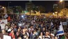 Thousands demonstrated in Tel-Aviv, Saturday night, October 24.