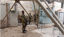 A checkpoint inside the city of Hebron