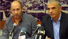Histadrut Chairman Avi Nissenkorn and Treasury Minister Moshe Kahlon