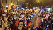 The demonstration last Saturday night, December 19, in front of the Likud headquarters in central Tel-Aviv