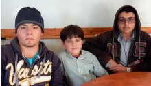 The Hammad brothers, from right to left: Zein (14), Zakaria (8), and Amir (16)