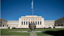 The Palais des Nations in Geneva, venue of next week’s United Nations International Conference in Support of Israeli-Palestinian Peace