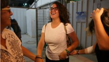 Tair Kaminer following her release from Military Prison 6 after being incarcerated there for 159 days