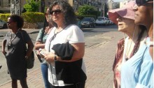 MK Aida Touma-Sliman (Hadash) during a visit to the city of Lod with the Committee against Racism