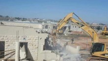 Home demolitions in Qalansawe, a Palestinian-Arab city in central Israel, Tuesday, January 10, 2017