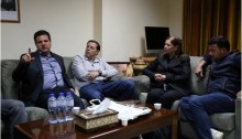 MK Ayman Odeh during a meeting with Fadwa Barghouti, the wife of Marwan Barghouti, his lawyer Elias Sabag and the team for the struggle for prisoners in Ramallah