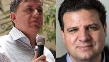 Labor Party chair Avi Gabbay and Joint List Chairman MK Ayman Odeh